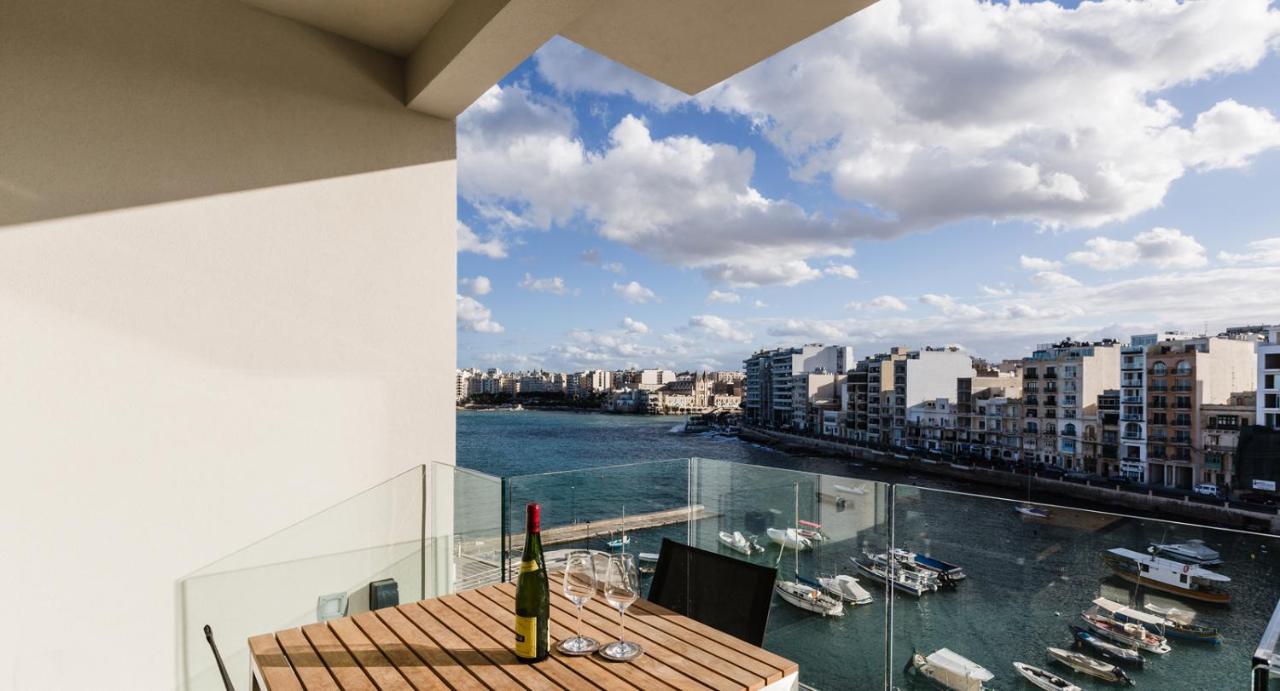 شقة Splendid Seaside Retreat On Spinola Bay سانت جوليان المظهر الخارجي الصورة