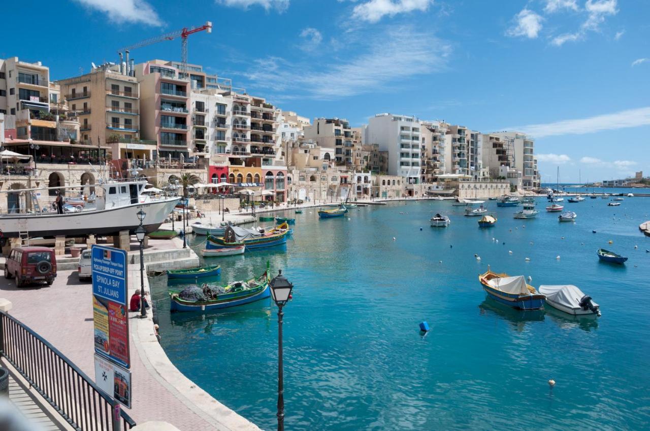 شقة Splendid Seaside Retreat On Spinola Bay سانت جوليان المظهر الخارجي الصورة