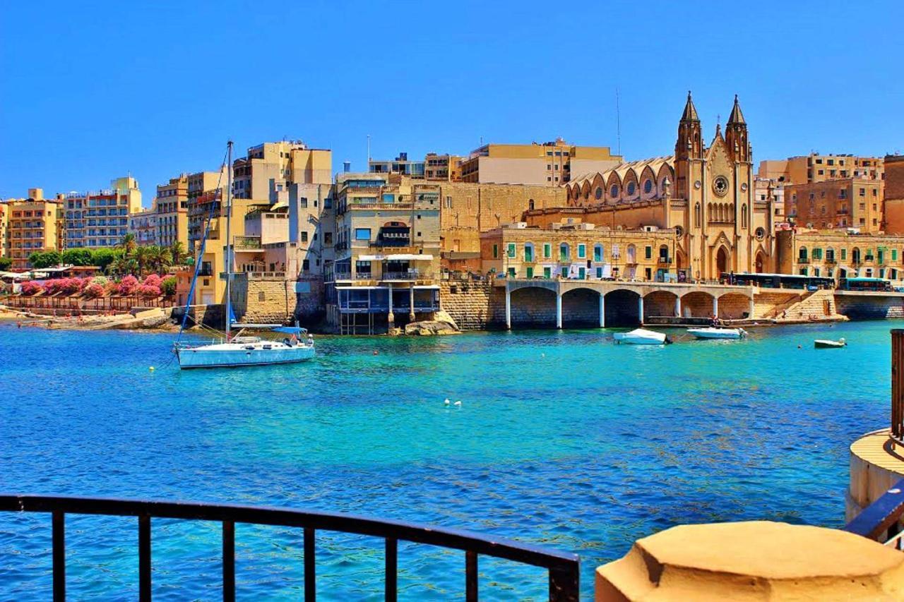 شقة Splendid Seaside Retreat On Spinola Bay سانت جوليان المظهر الخارجي الصورة